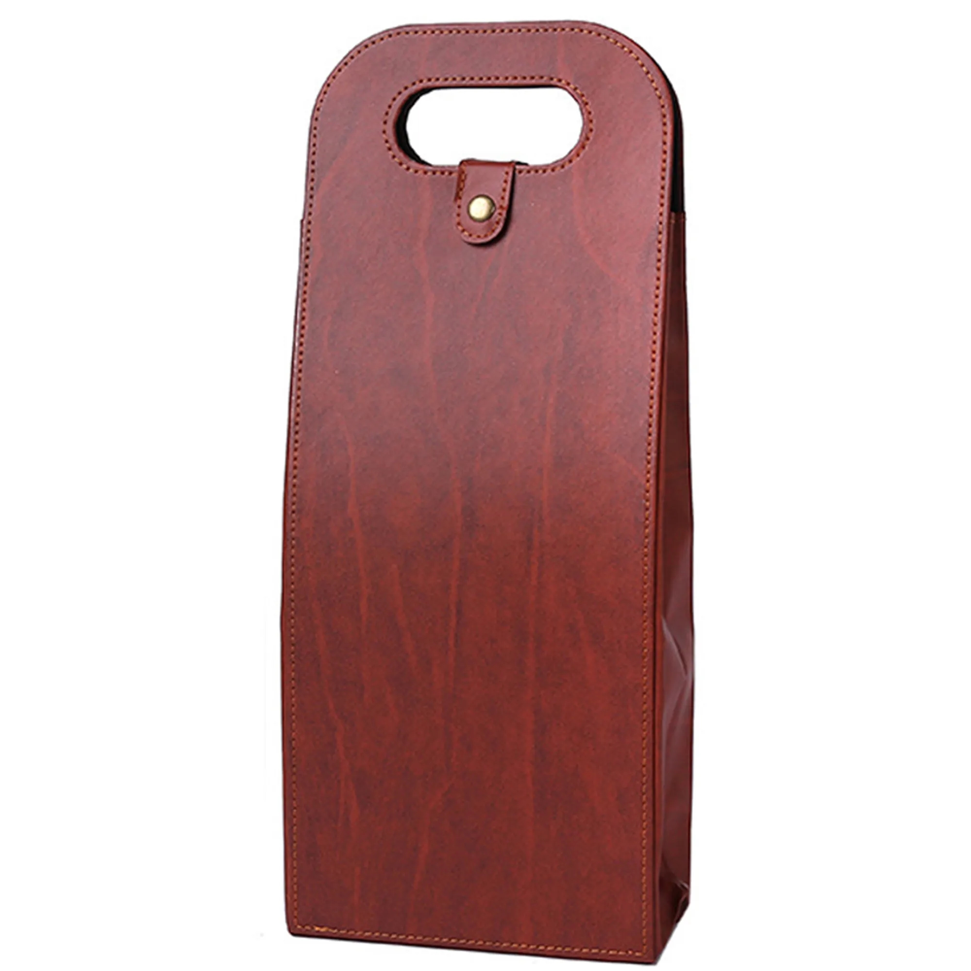 Leather Wine Tote Bag 4