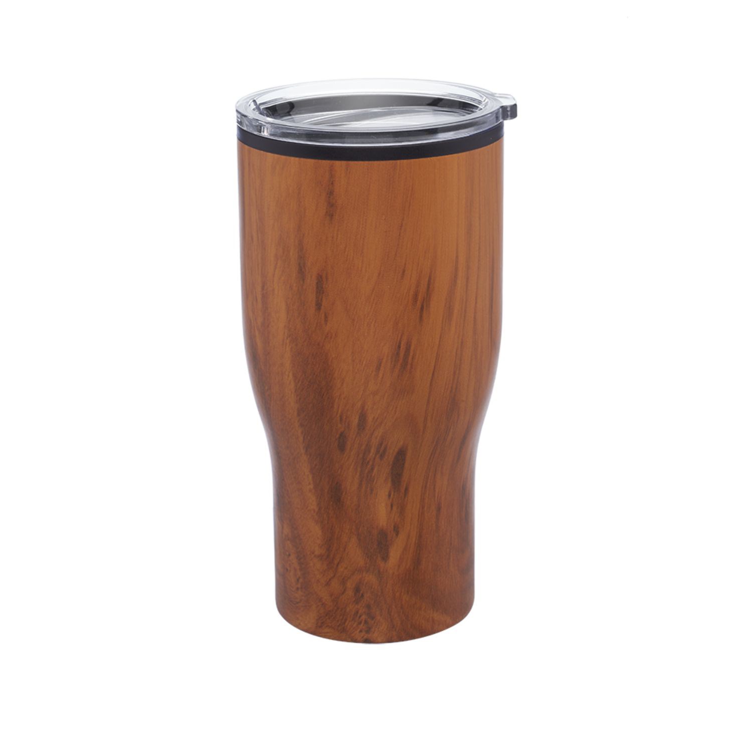 28 oz Stainless Steel Tumbler w/ Wooden Design & EVA Pad