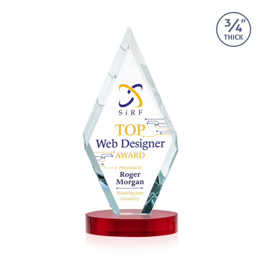 Richmond VividPrint™ Award on Alberton Base - Red 2