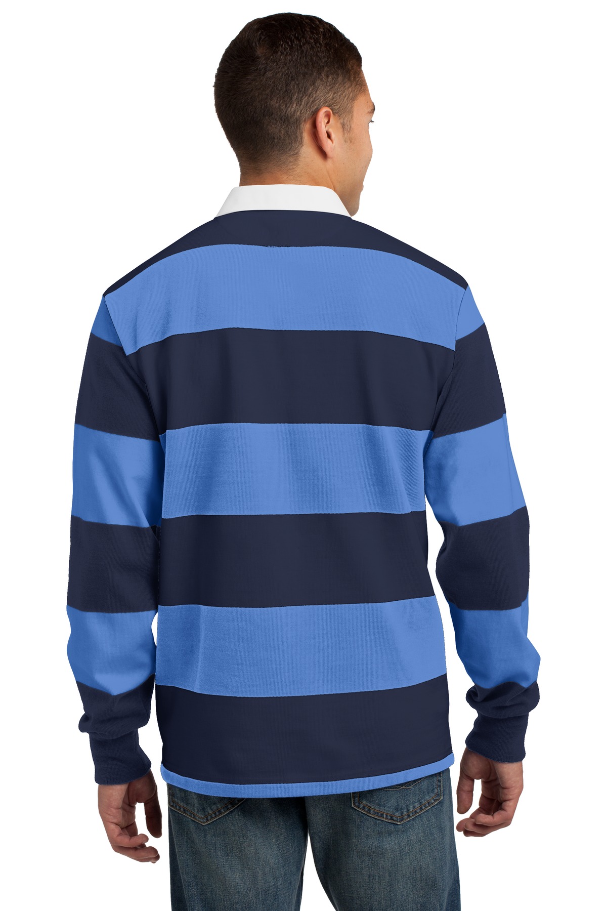 Sport-Tek Classic Long Sleeve Rugby Polo. ST301 3