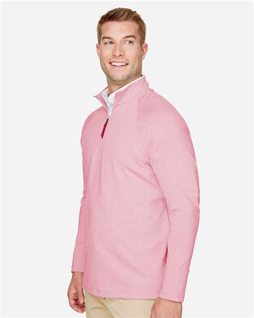Men's CrownLux Performance® Clubhouse Micro-Stripe Quarter-Zip Pullover - DG480 49