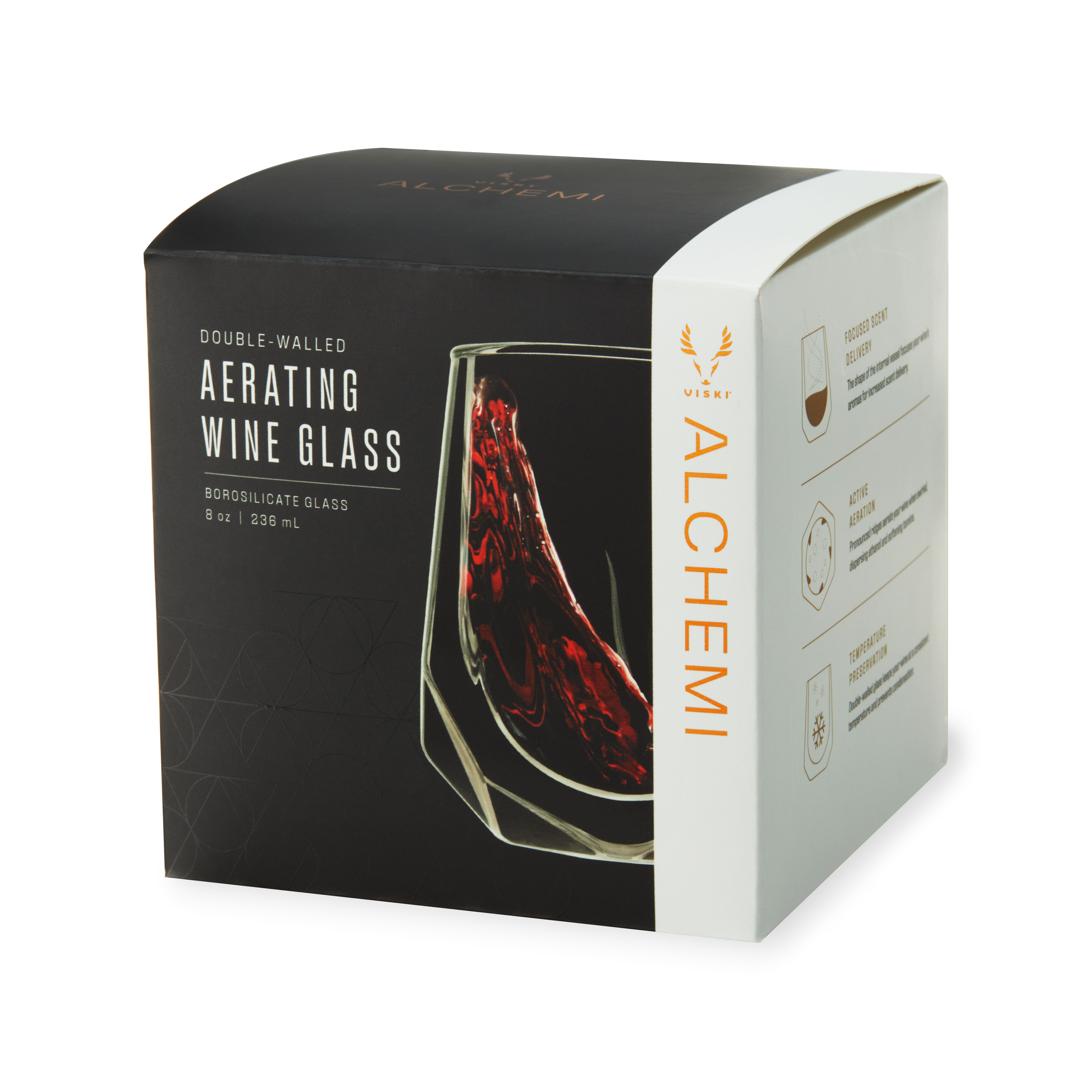 Viski® Alchemi Aerating Wine Tasting Glass 2