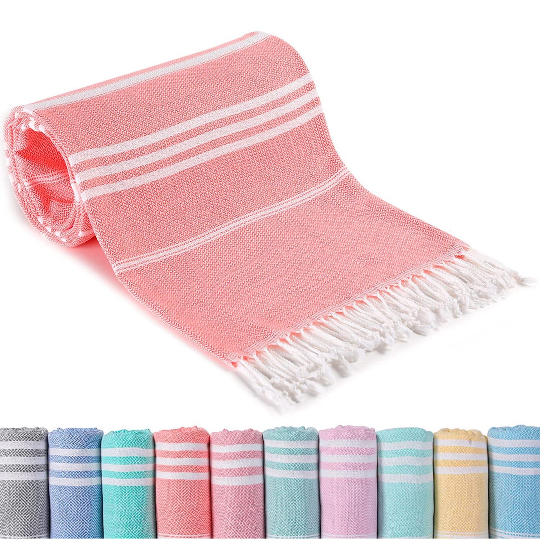 MOQ 20pcs 100% Cotton Turkish Beach Towel 2