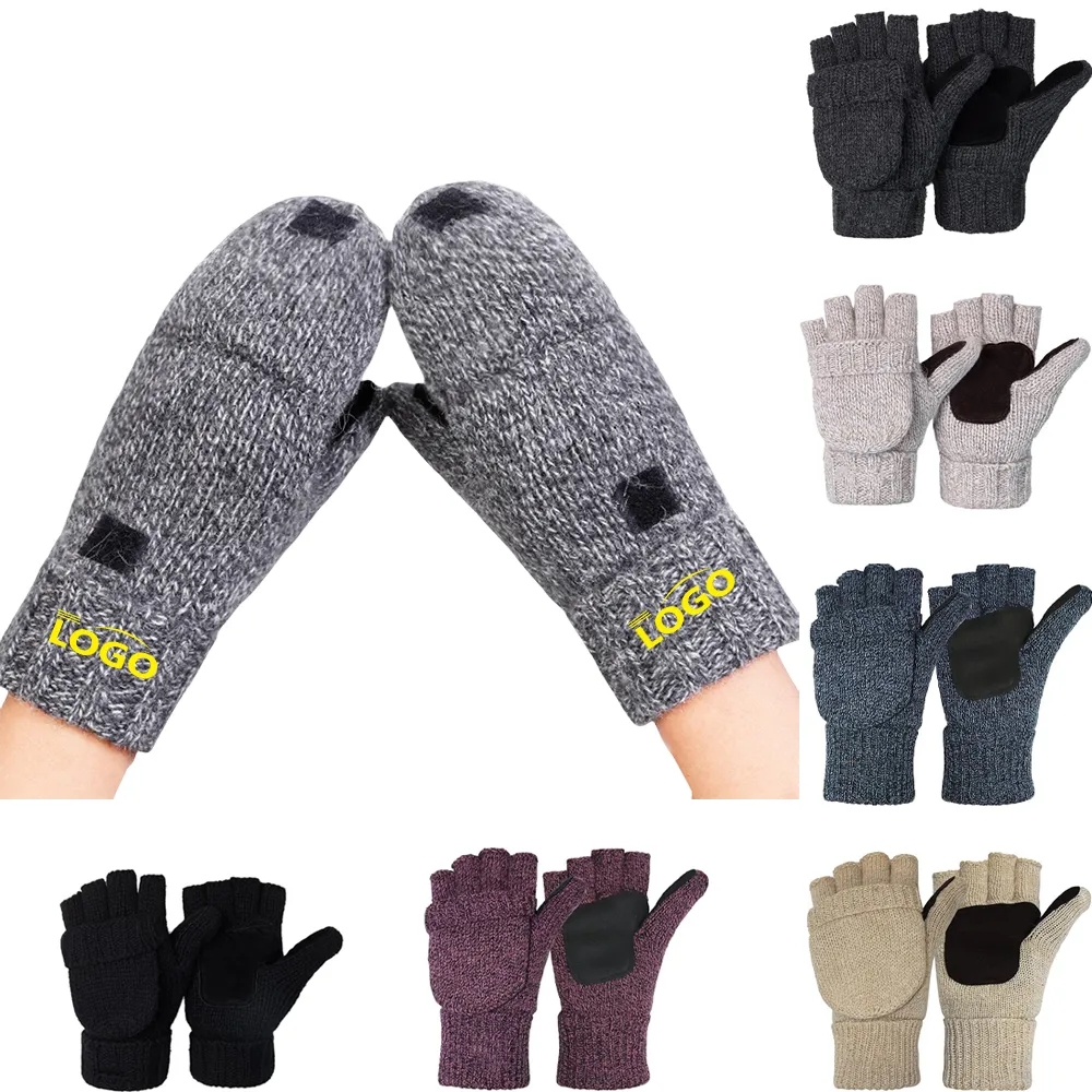 Full / Half Finger Knit Mittens 4