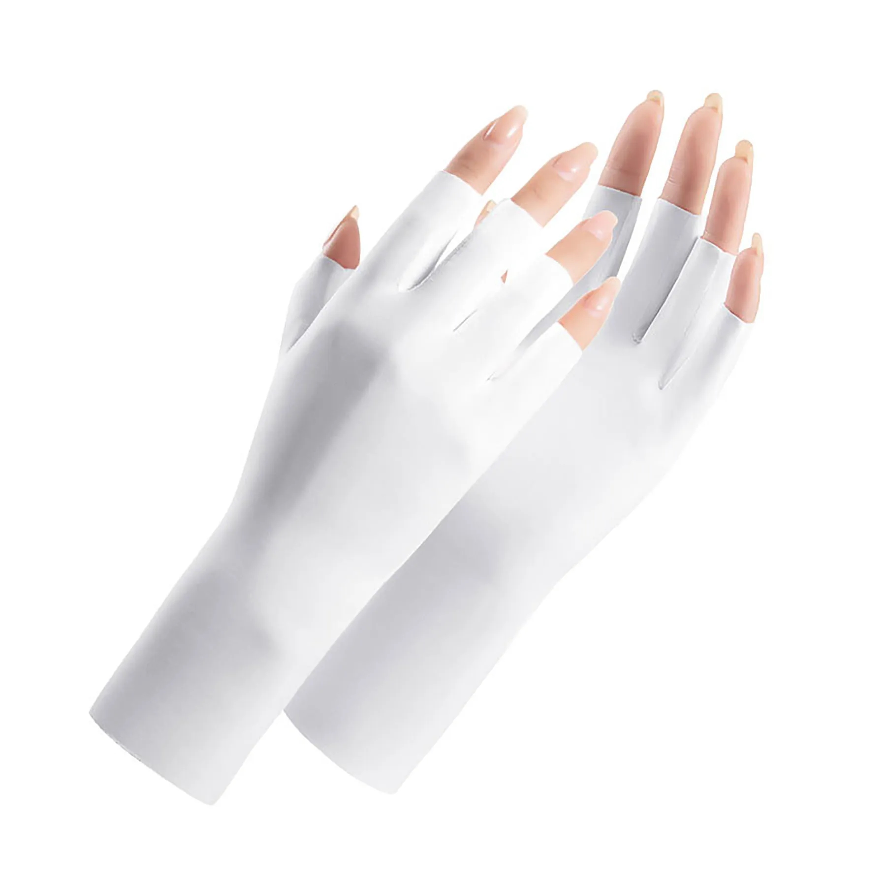 Women Sunblock Fingerless Gloves 2