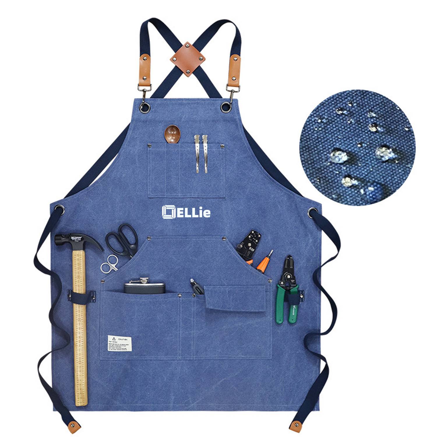 Thickened Canvas Multi-pocket Craftsman Gardening Work Apron 2