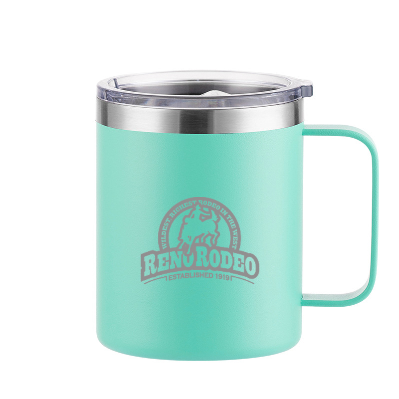 12 Oz Double Wall Stainless Steel Vacuum Insulated Coffee Mug With Lid 2