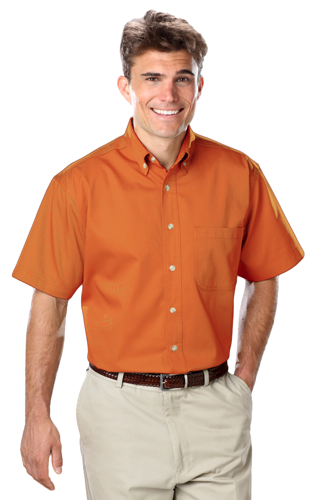 Men's S/S 100% Cotton Twill Shirt 38
