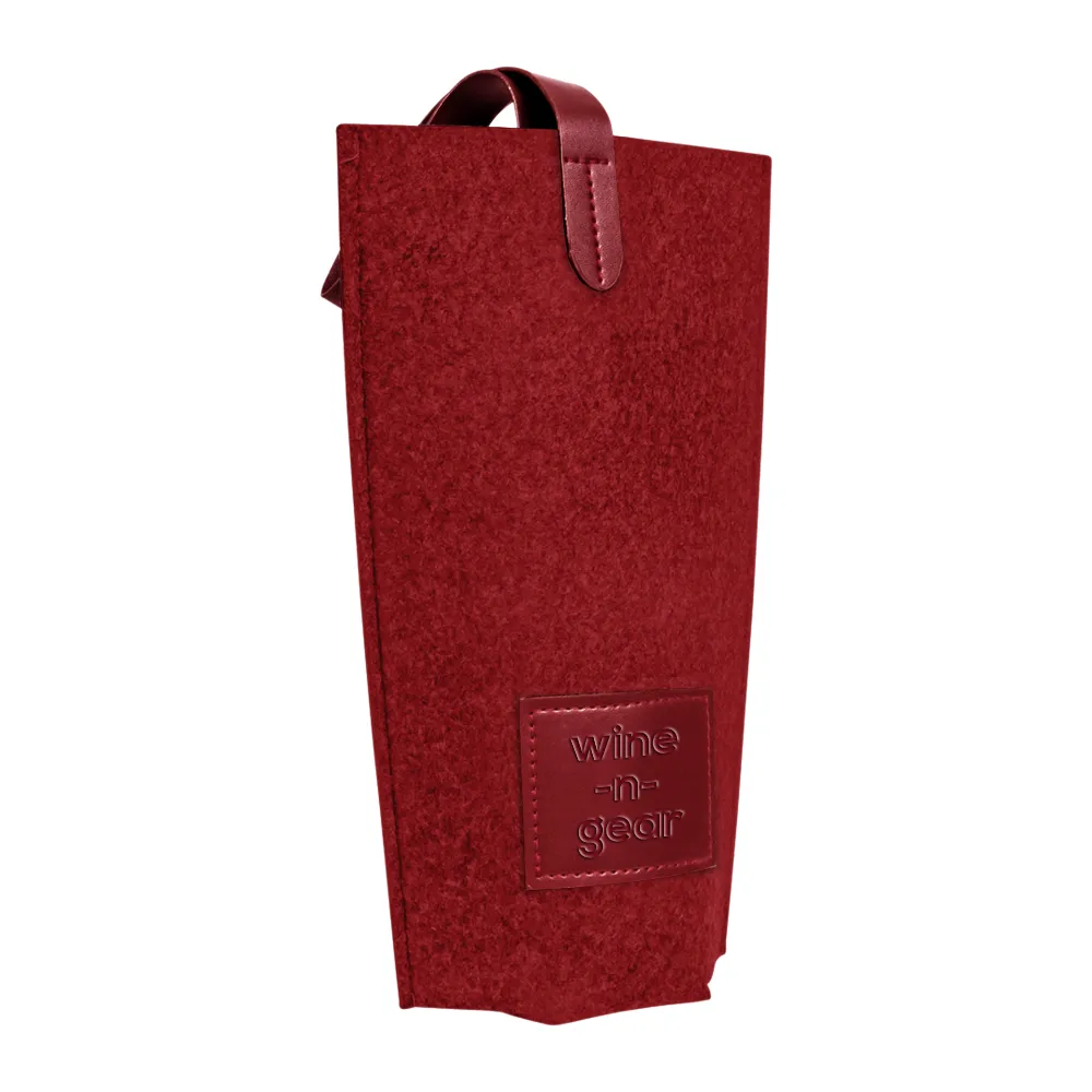 1-Bottle Felt Wine Tote 11