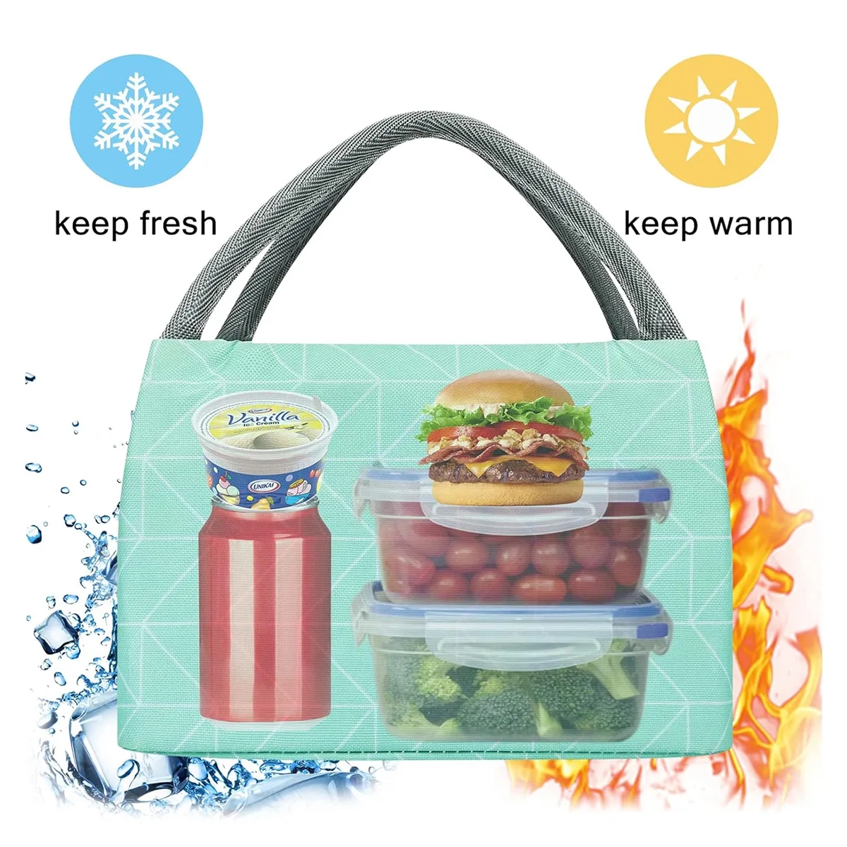 Custom Reusable Cooler Insulated Lunch Bag For Work Travel 5