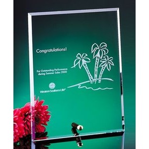 Glass Plaque with Brass Pin (6"x8")