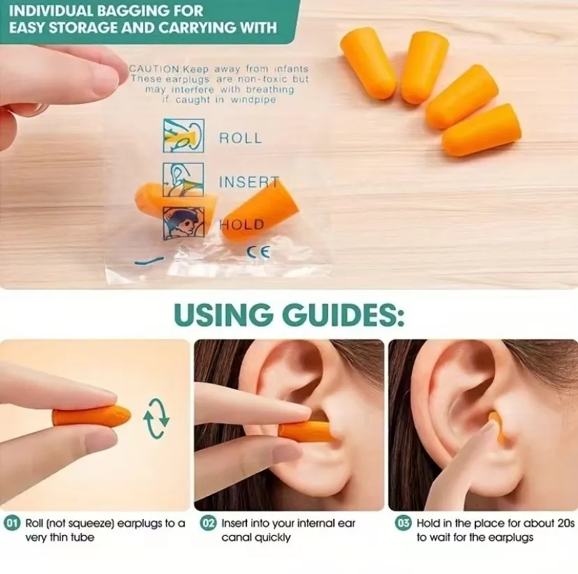 Noise-isolating earplugs in box 5