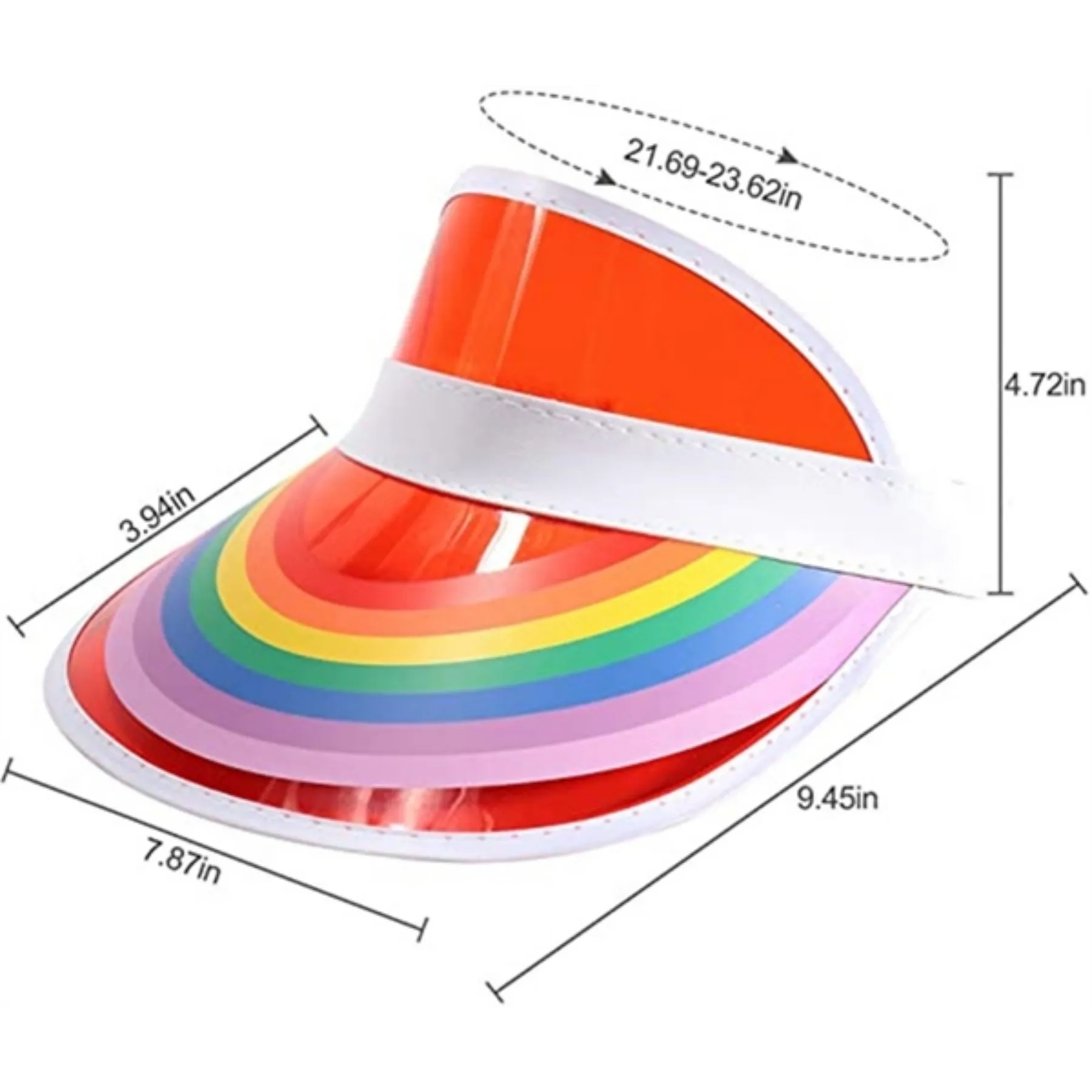 PVC Sun Shade Visor Hat 3