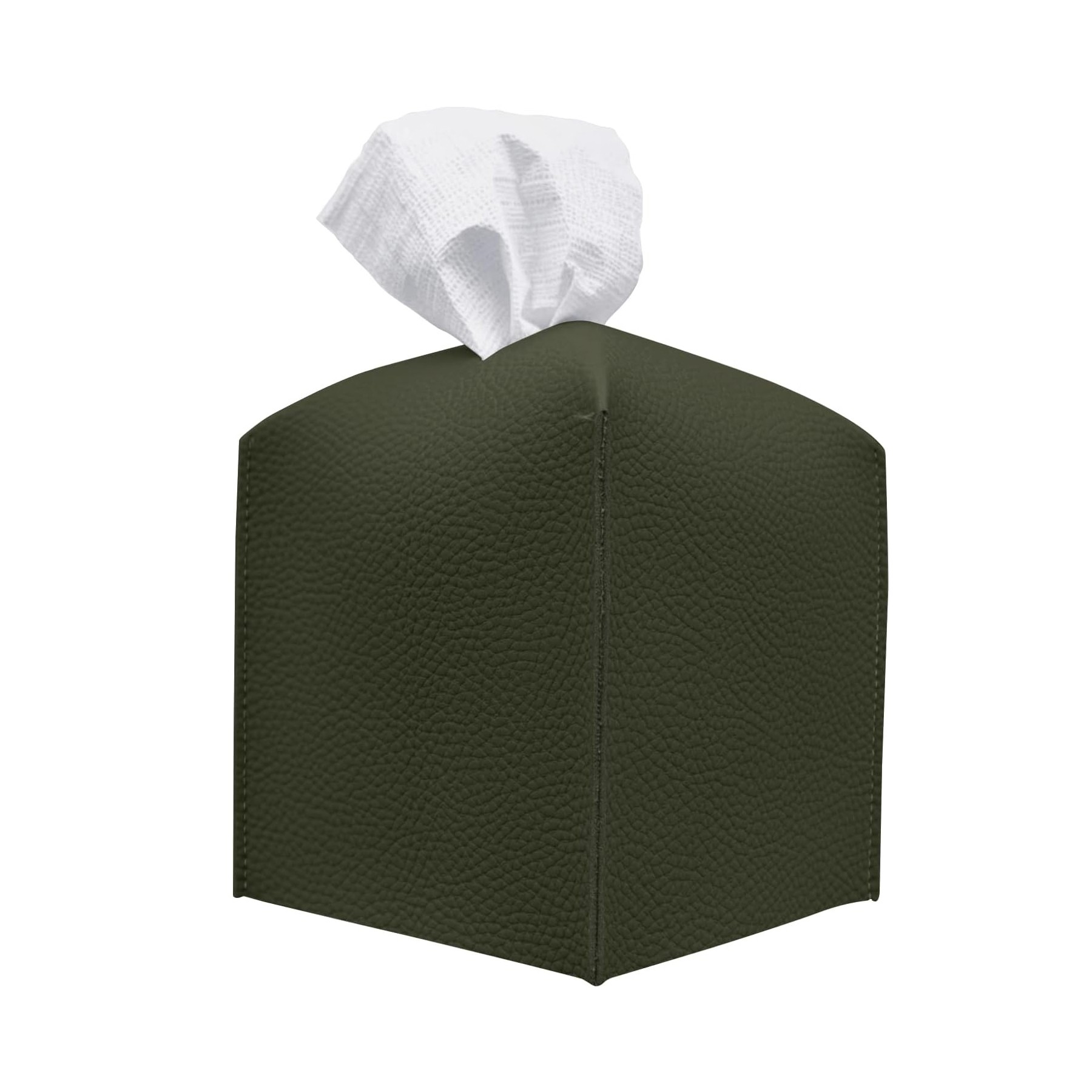 Square Decorative PU Leather Tissue Box 10