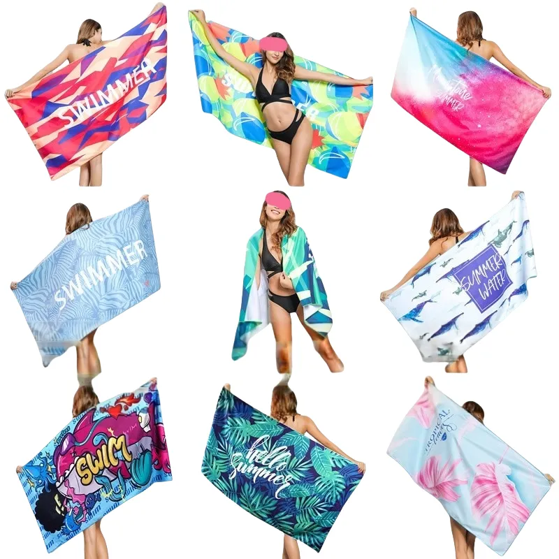 Microfiber Thin Lightweight Beach Towel Sand Free Quick Dry 3