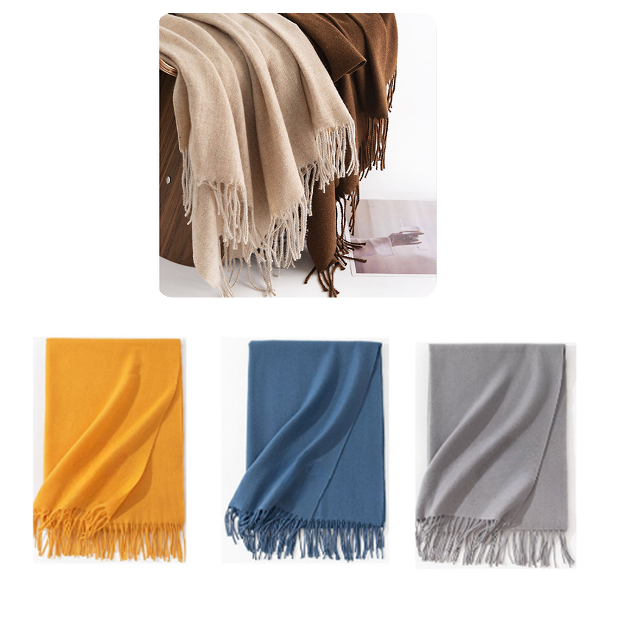 Soft Winter Women's Warm Scarf Shawl 8