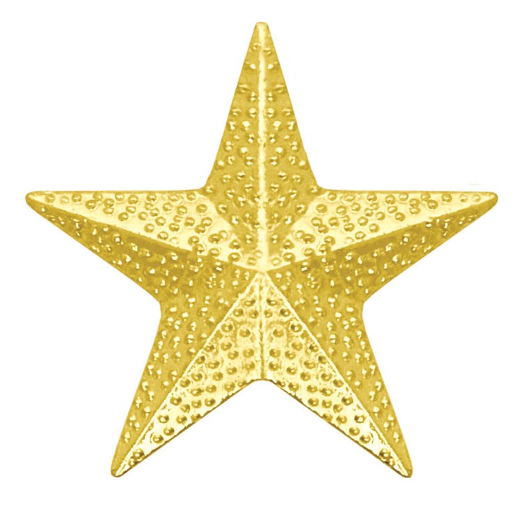 Star Bright Gold Chenille Lapel Pin (7/8")