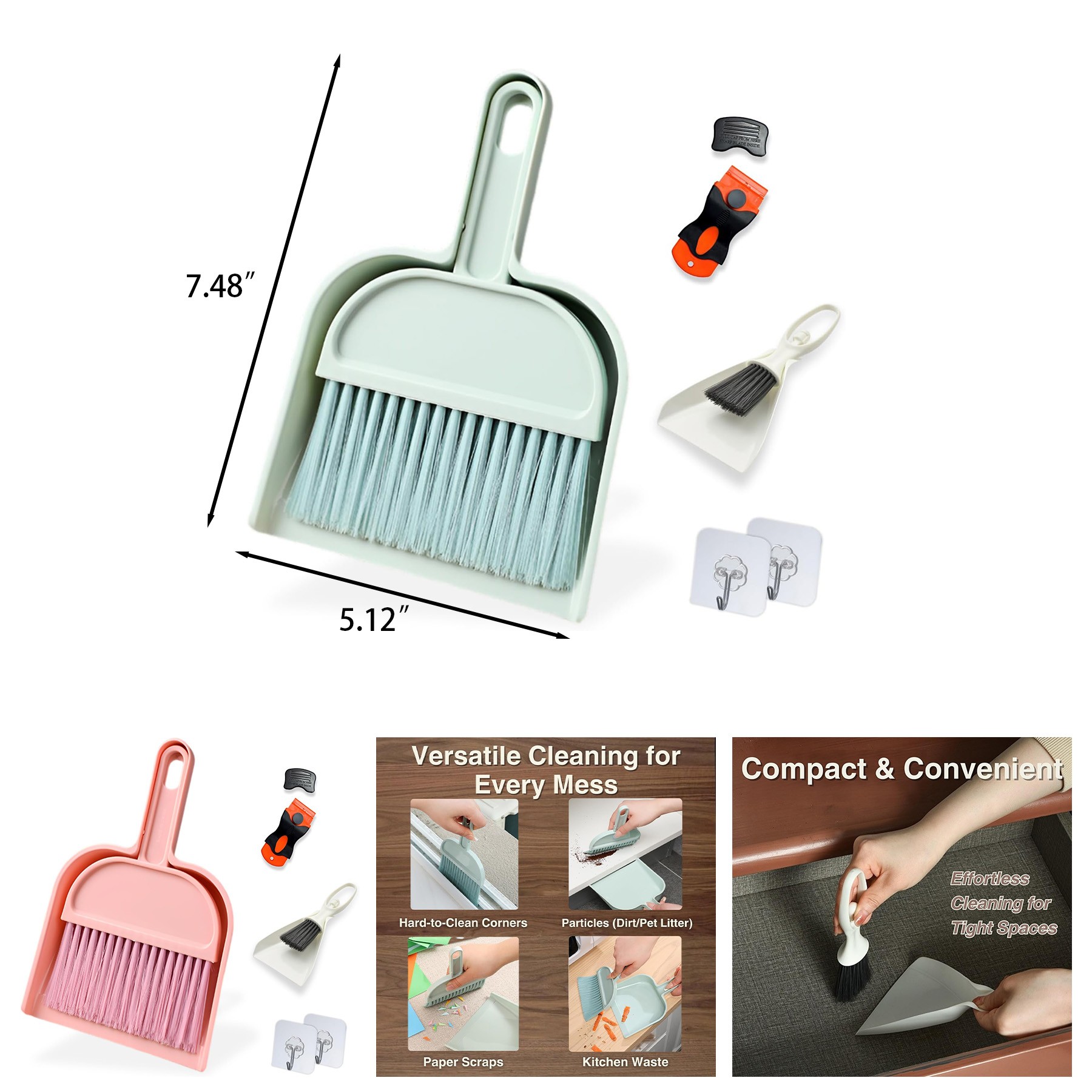 Handheld Mini Broom & Dustpan 2