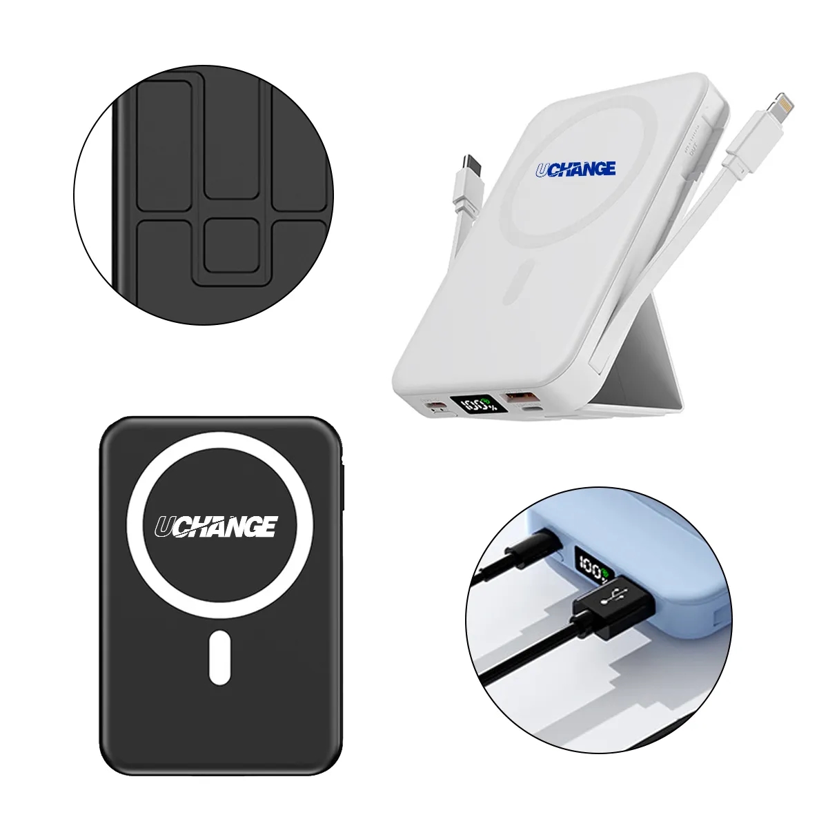 Magnetic Wireless Power Bank 10000 mAh with Stand 7