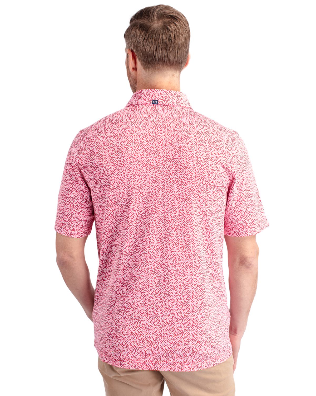 Cutter & Buck Virtue Recycled Botanical Print Featherlight Pique Mens  Polo 16
