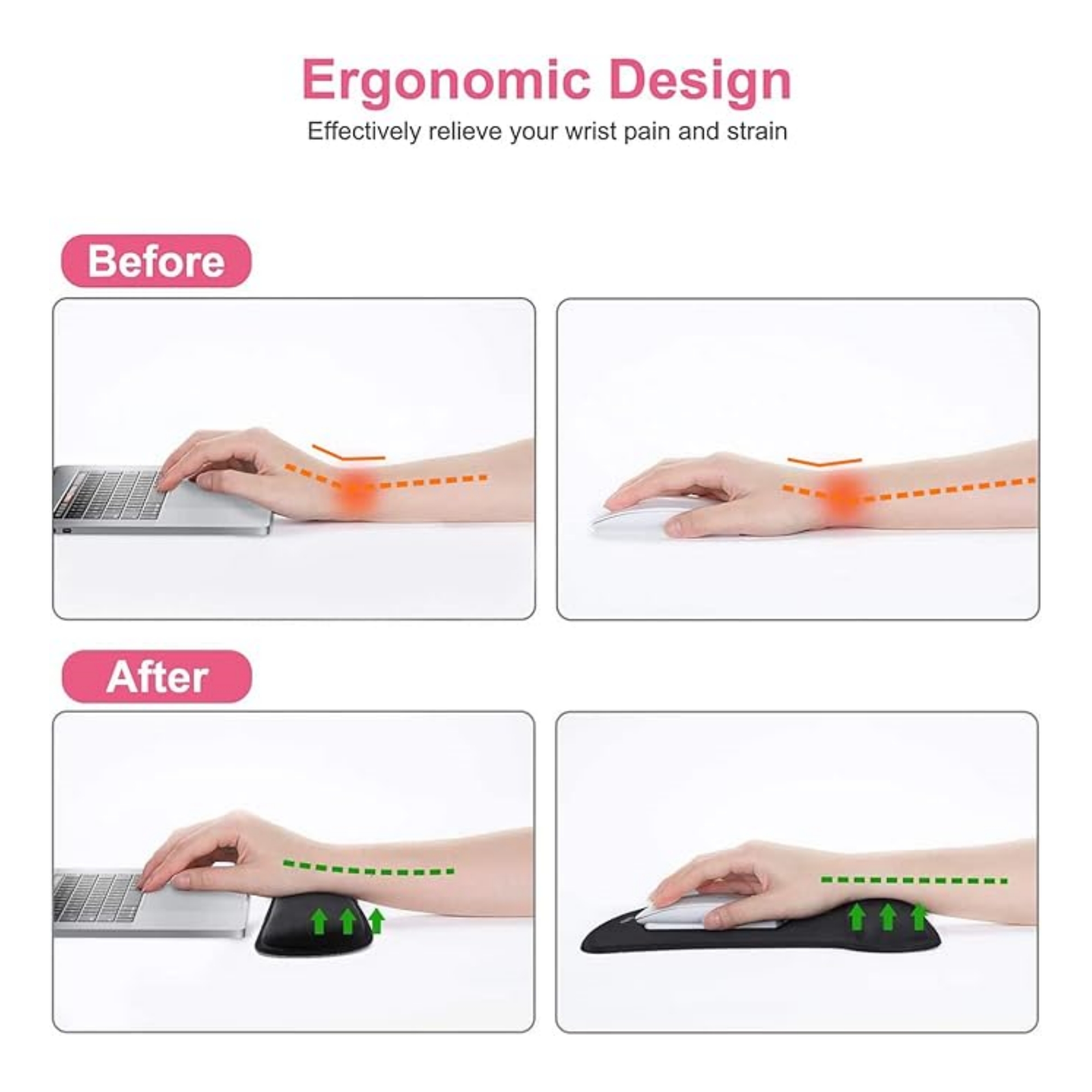 Mouse Pad With Wrist Support Rest 5