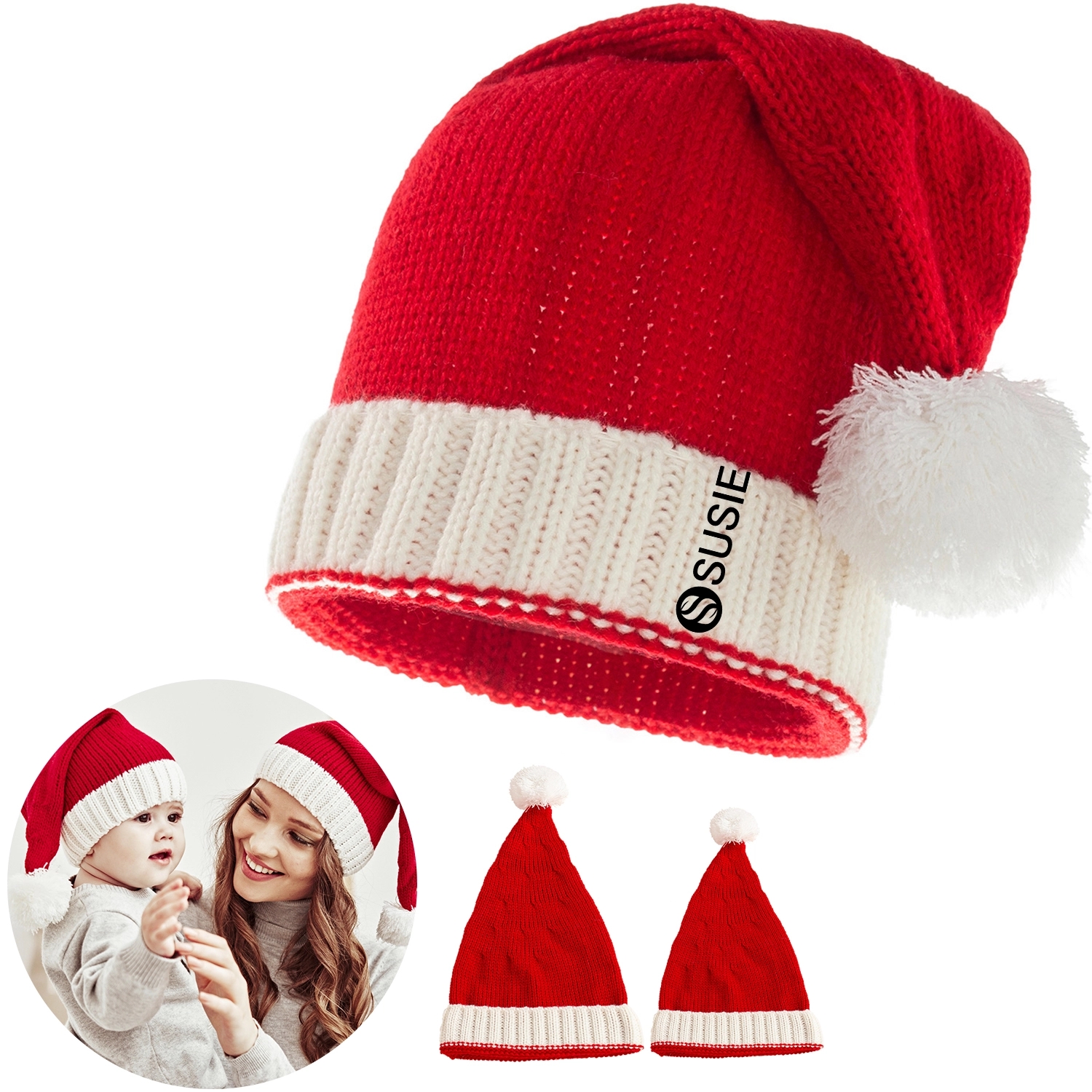 Christmas Knitted Beanie Hat 2