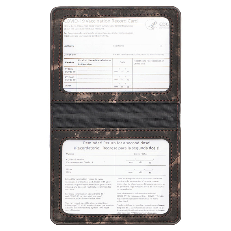 Various Colors PU Leather Vaccine Card Holder 1