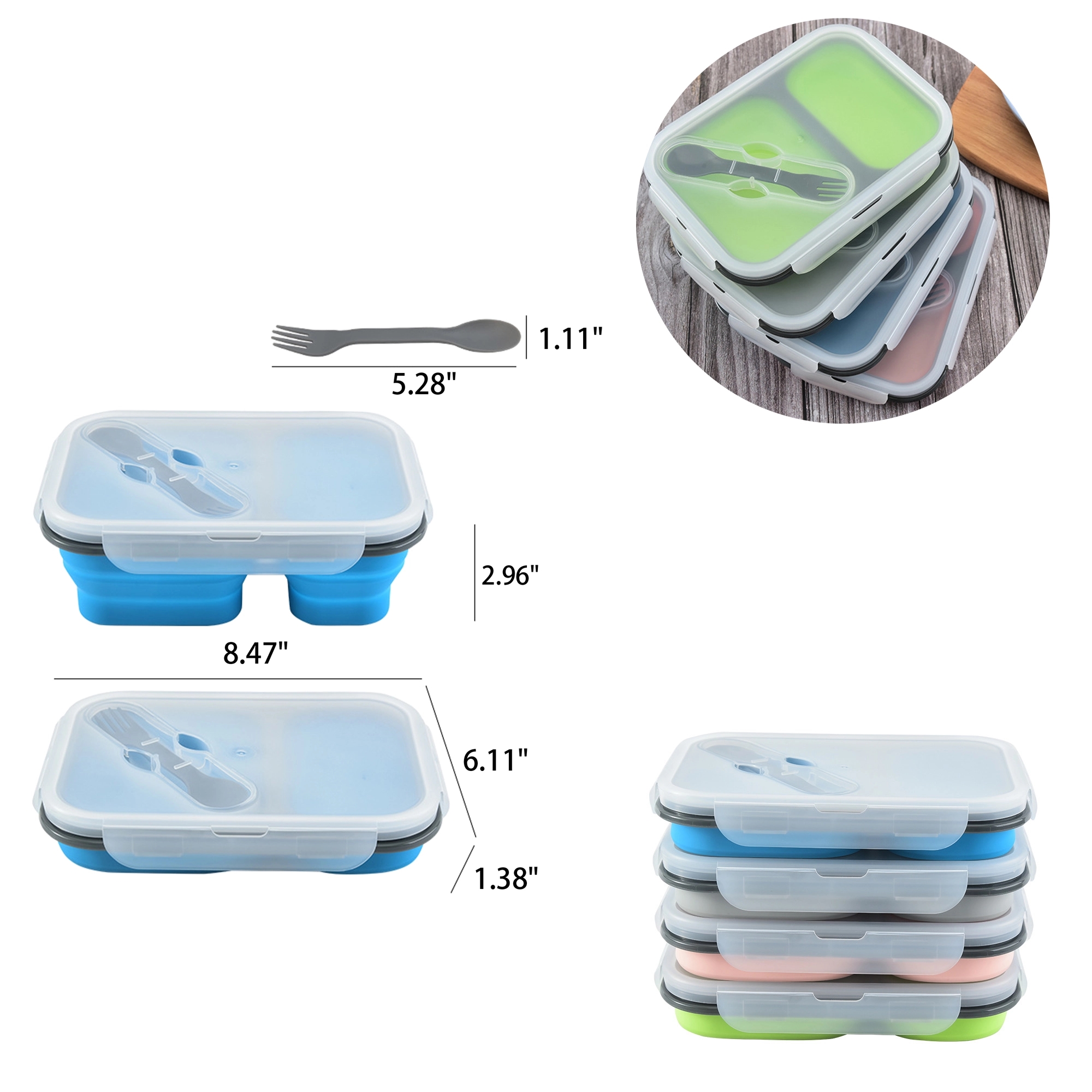 Silicone Folding Lunch Box 4