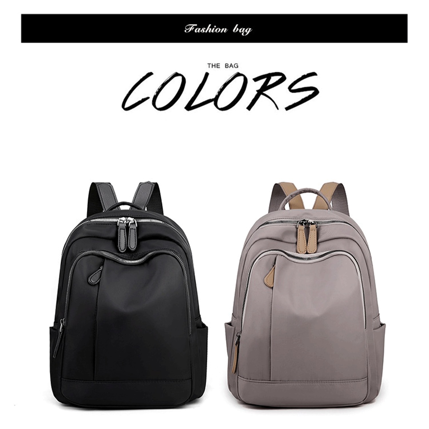 Nylon Spacious Cute Stylish Office Ladies Fashion Backpack 7