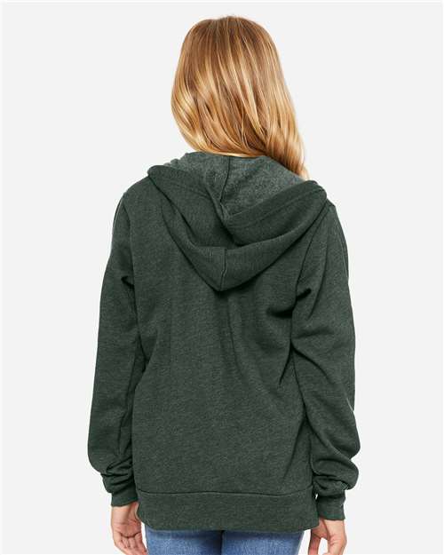 Youth Sponge Fleece Full-Zip Hoodie Sweatshirt - 3739Y 1