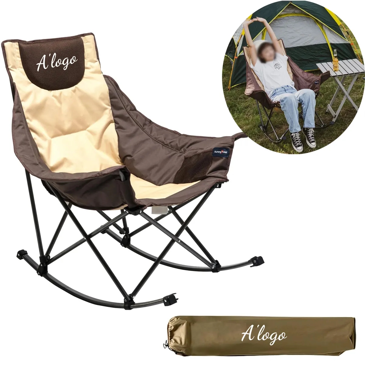 Oversized Folding Rocking Camping Chairs 1