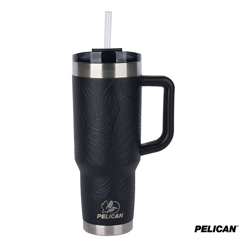 Pelican Porter™ 40 oz. Topographical Recycled Double Wall Stainless Steel Travel Tumbler 13