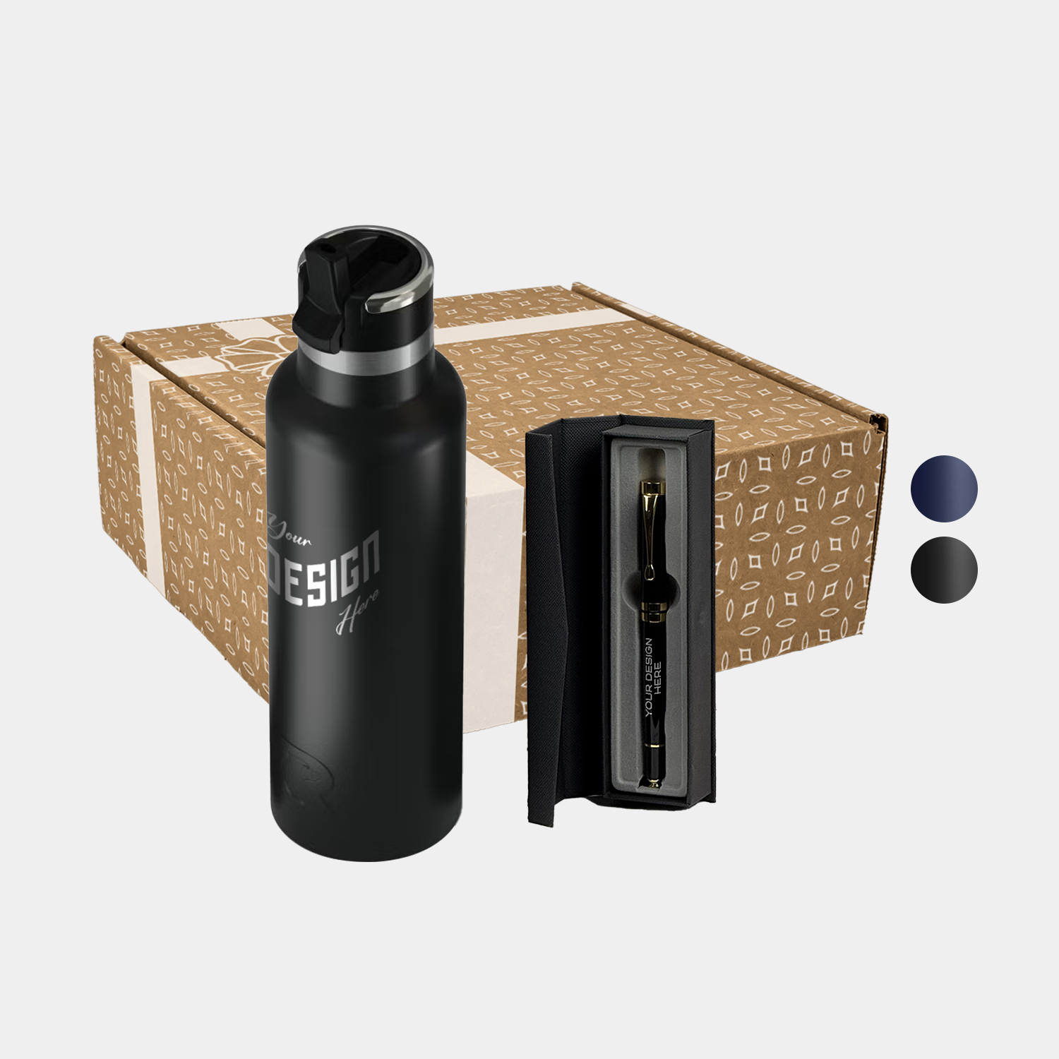 20 oz RTIC® Leak-Resistant Water Bottle & Chrome Trim Pen Gift Set 2