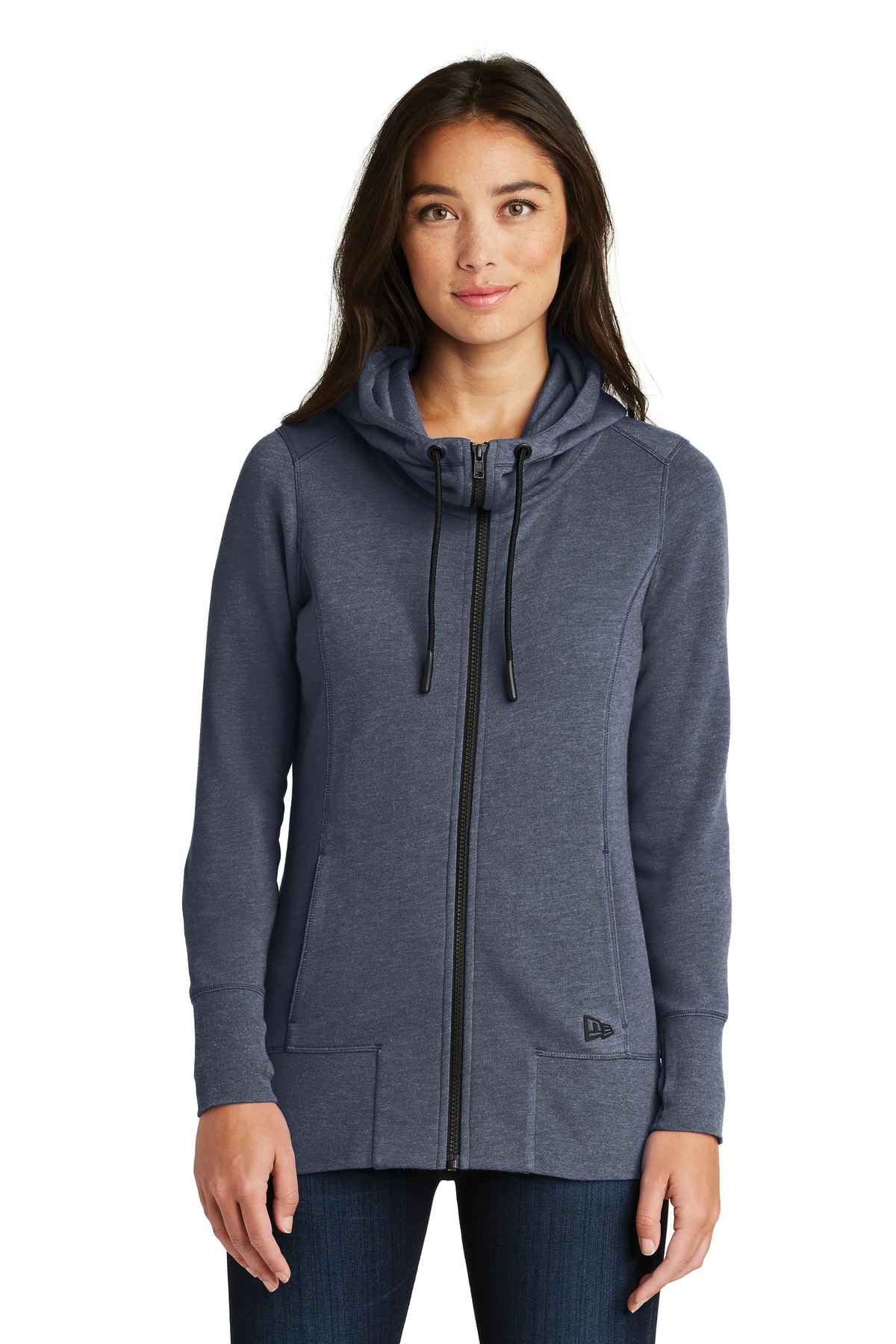 New Era Women's Tri-Blend Fleece Full-Zip Hoodie. LNEA511 8
