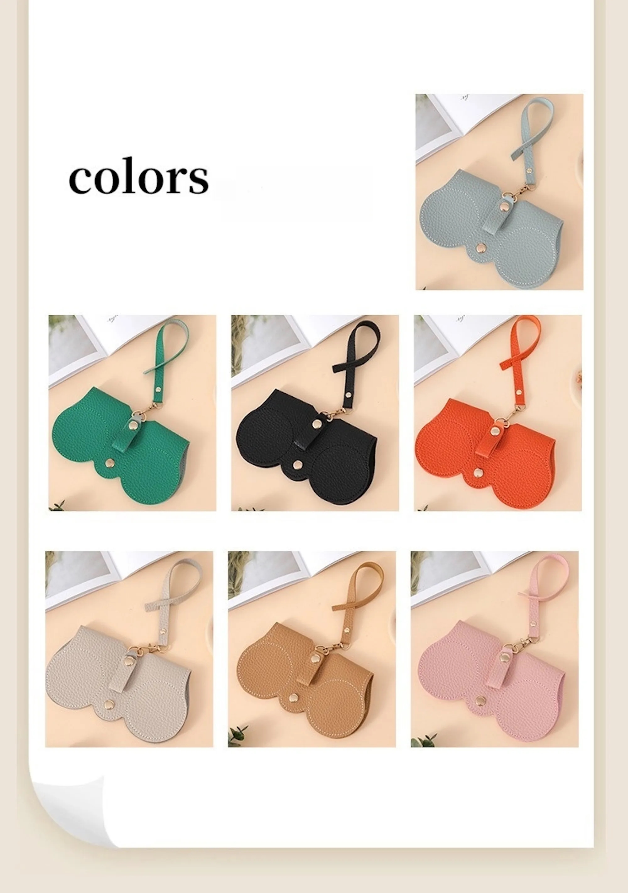 Portable PU Glasses Bag With Lanyard 6