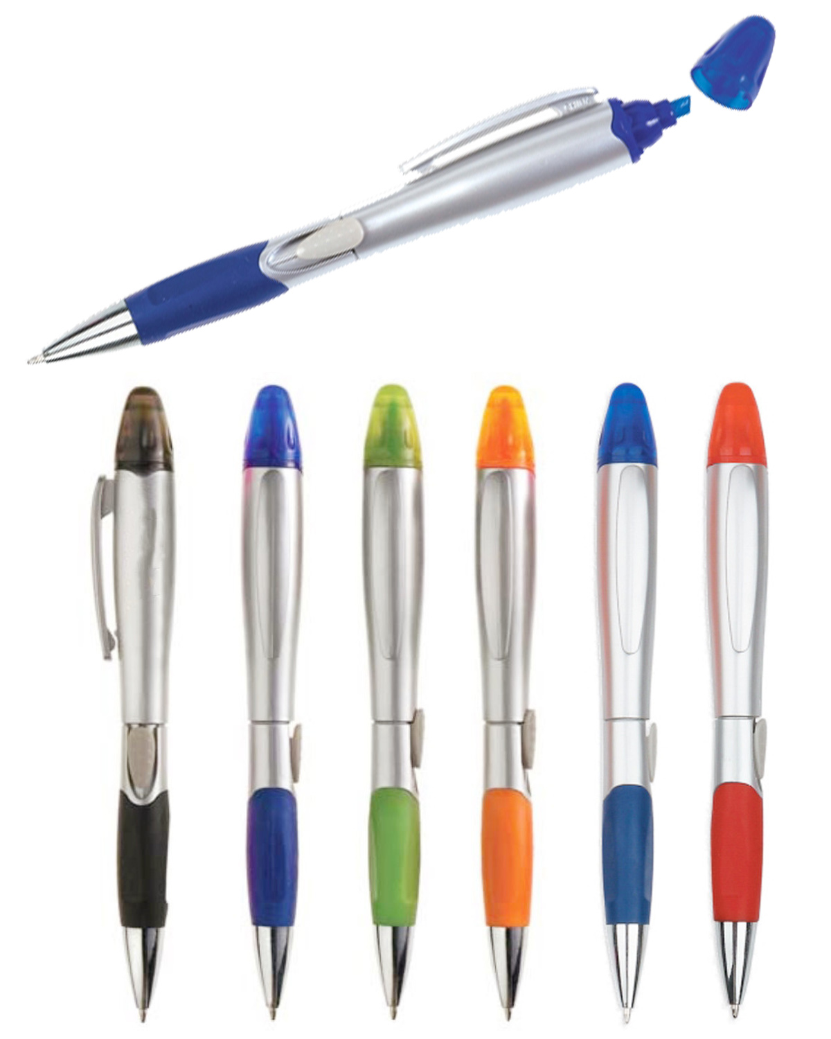 2 in 1 Ballpoint and Highlighter Pen 1