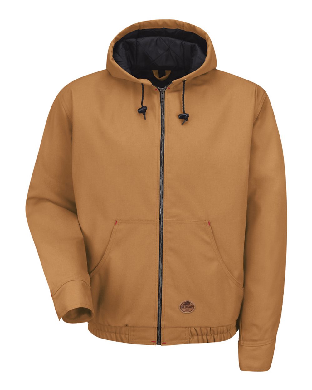 Blended Duck Zip-Front Hooded Jacket