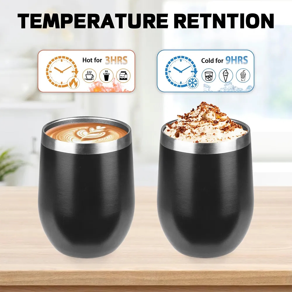 Stainless Steel Wine Tumbler with Lid Insulated Travel Mug 22