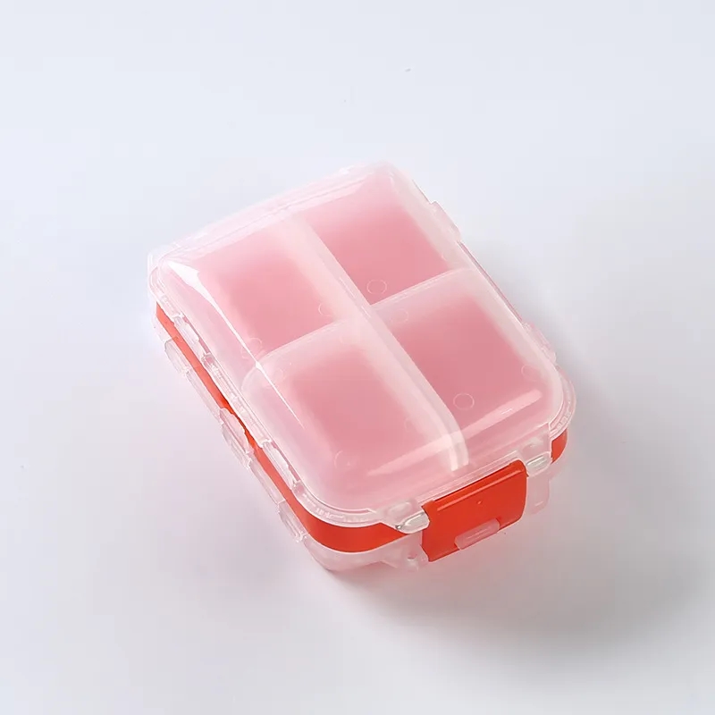 Portable plastic 3 layer medicine case travel pill box 6