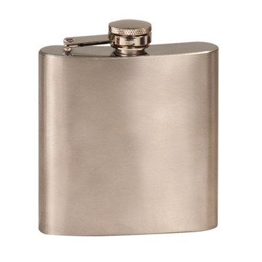 6oz Stainless Steel Flask - Stainless Steel, custom water bottle with logo imprint 2