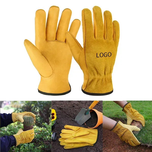Grain Leather Cowhide Work Gloves 3