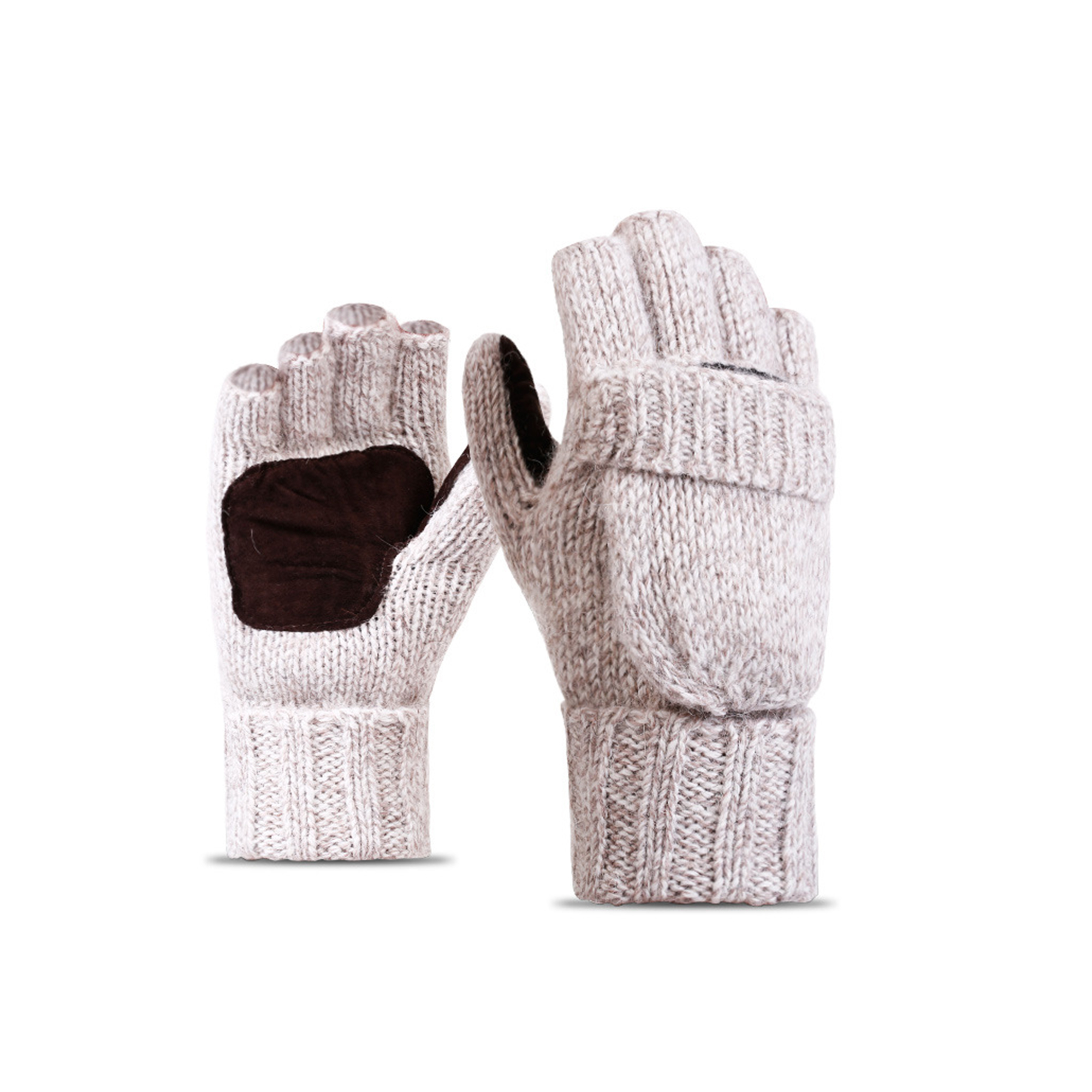 Convertible Finger Knit Mitten Glove 7