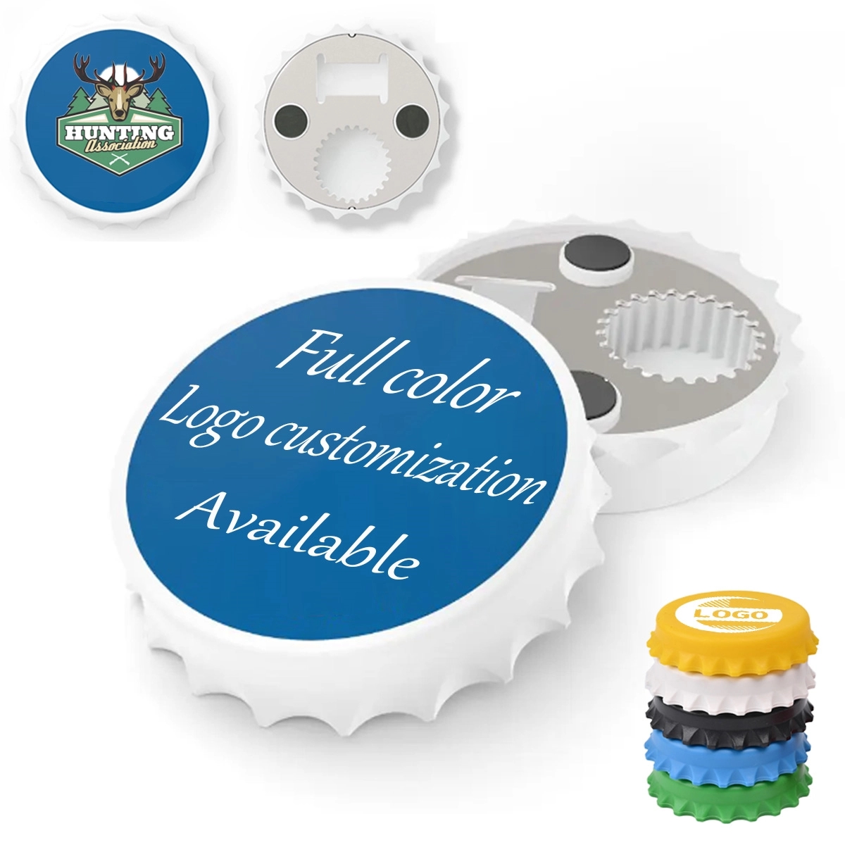 Custom Logo Magnetic Beer Cap Bottle Openers 7