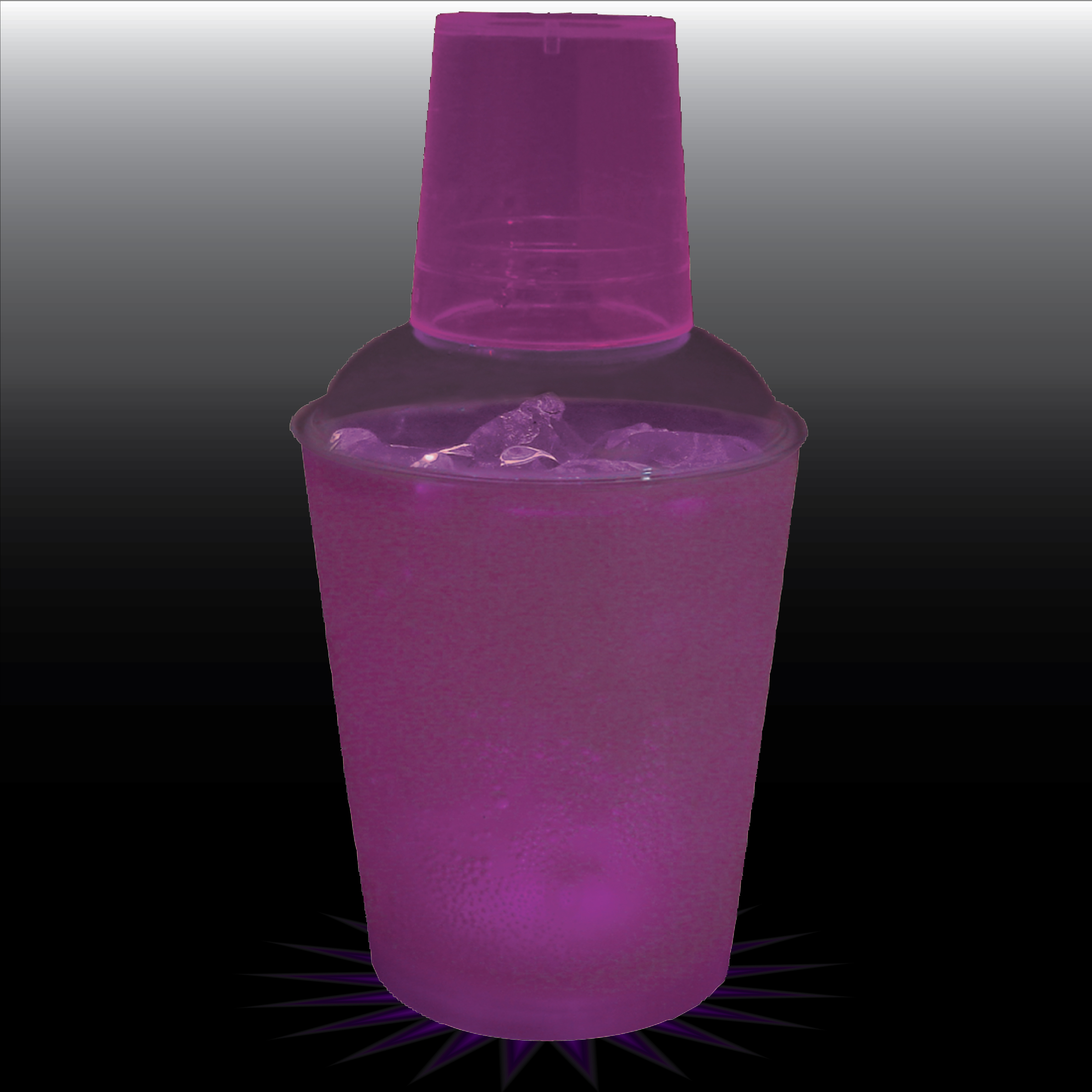 12oz Single Light 3 Piece Plastic Cocktail Shaker 4