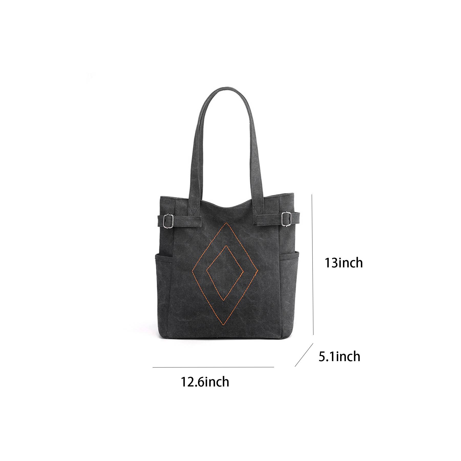 Large Capacity Canvas Shoulder Tote Bag for women, custom tote bag with logo imprint 8