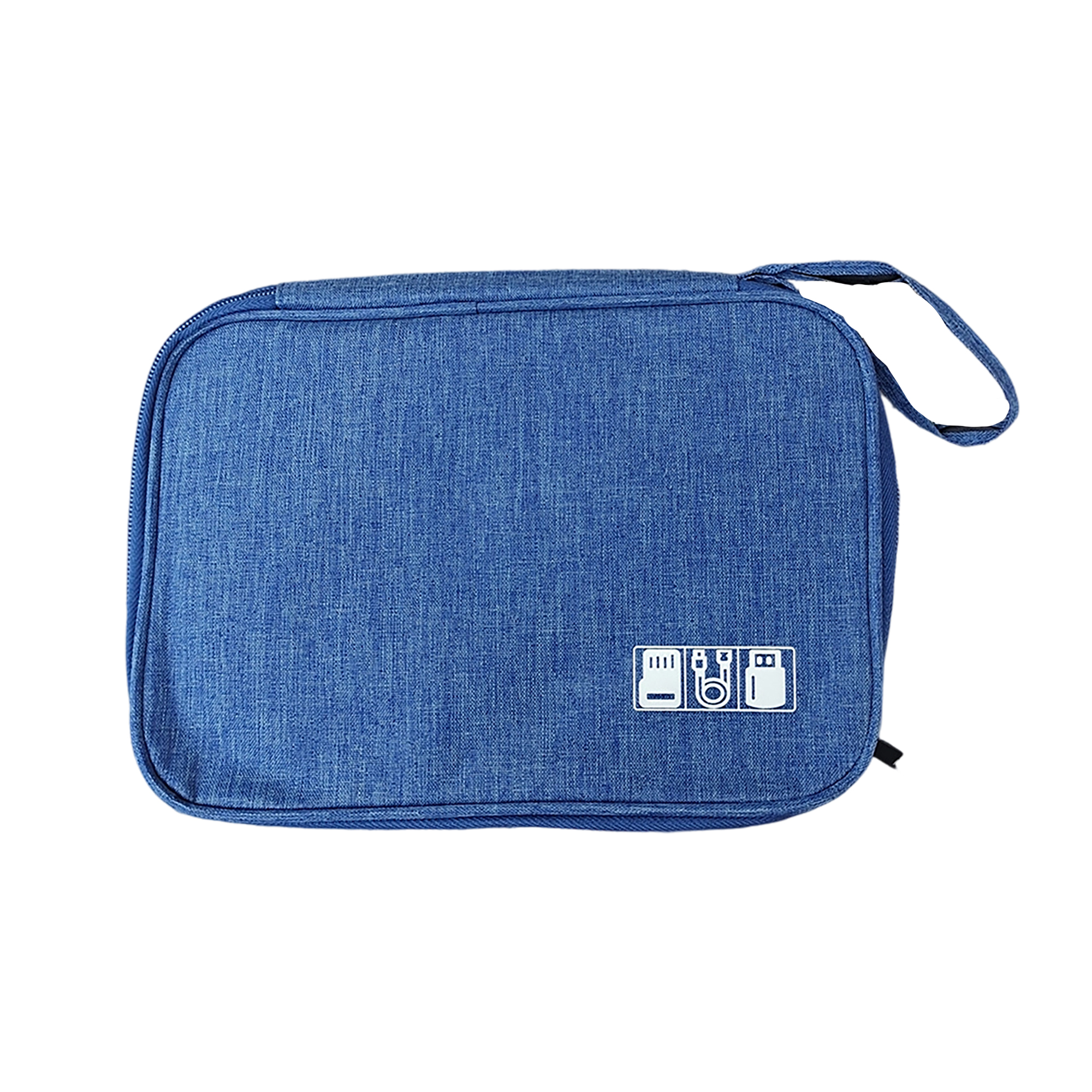 Nylon Travel Electronics Organizer Bag With Elastic Loops 9.45" 6