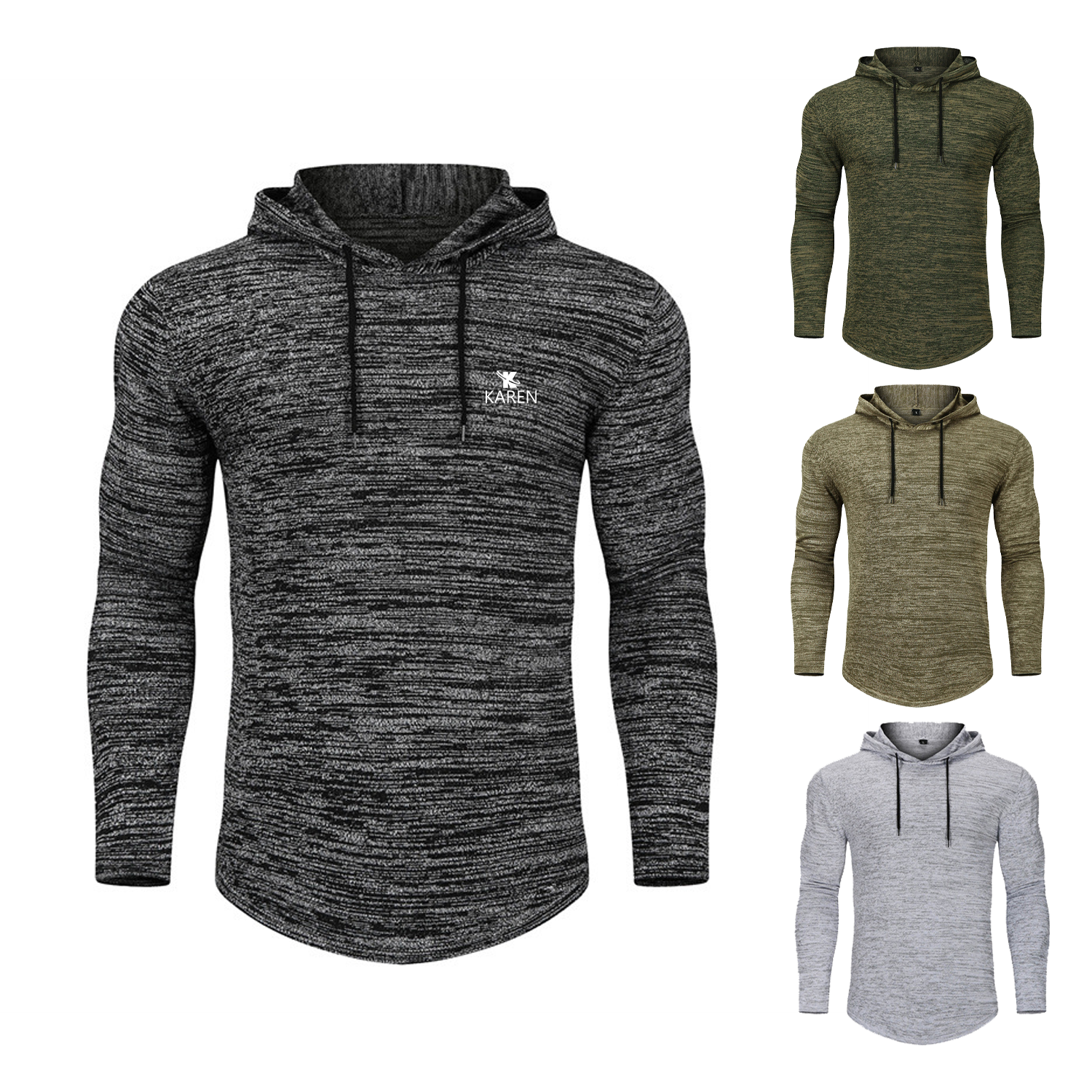 Hooded Sweater With Long Sleeves, custom hoodie or sweatshirt with logo imprint 2