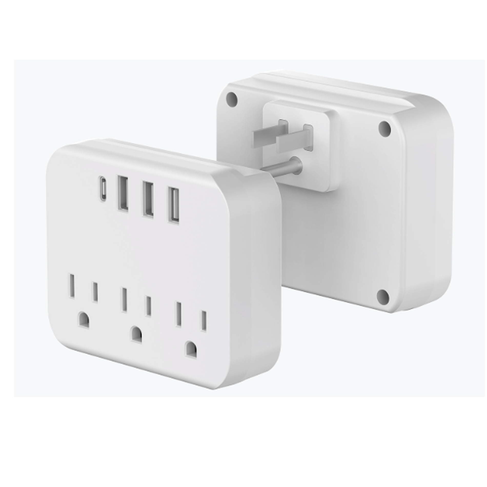 Delicate ABS Wall -Charger W/ 3 Outlets Extender 2