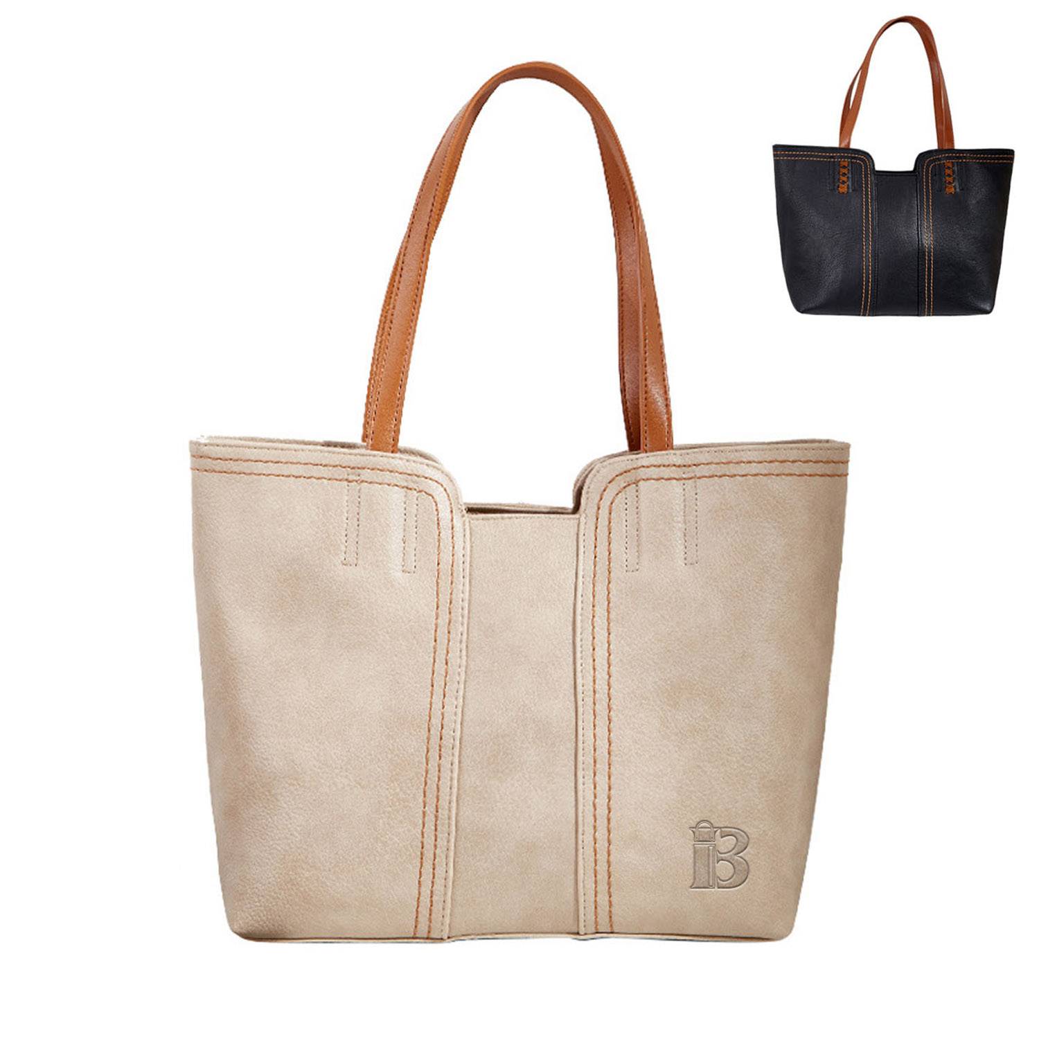 PU Large Capacity Tote Bag, custom tote bag with logo imprint 3