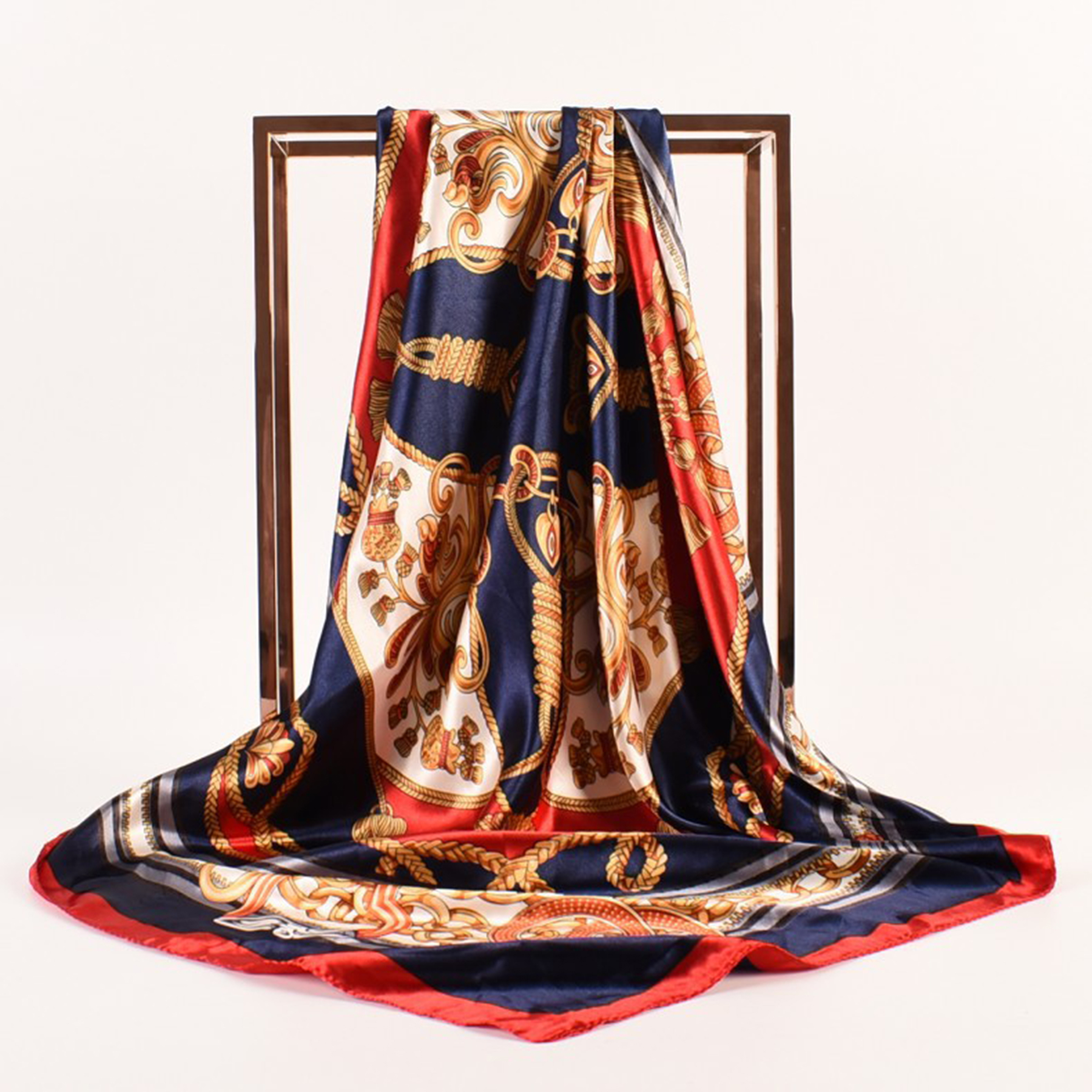 Satin Large Square Head Scarves 4
